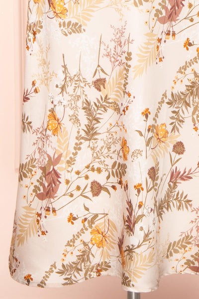 Junko Floral Cowl Neck Slip Dress | Boutique 1861 bottom view