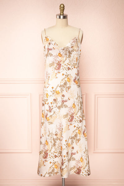 Junko Floral Cowl Neck Slip Dress | Boutique 1861 front view
