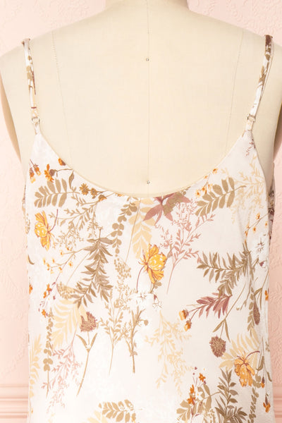 Junko Floral Cowl Neck Slip Dress | Boutique 1861 back close-up
