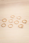 Juryha Gold Set of 7 Minimalist Rings | La petite garçonne