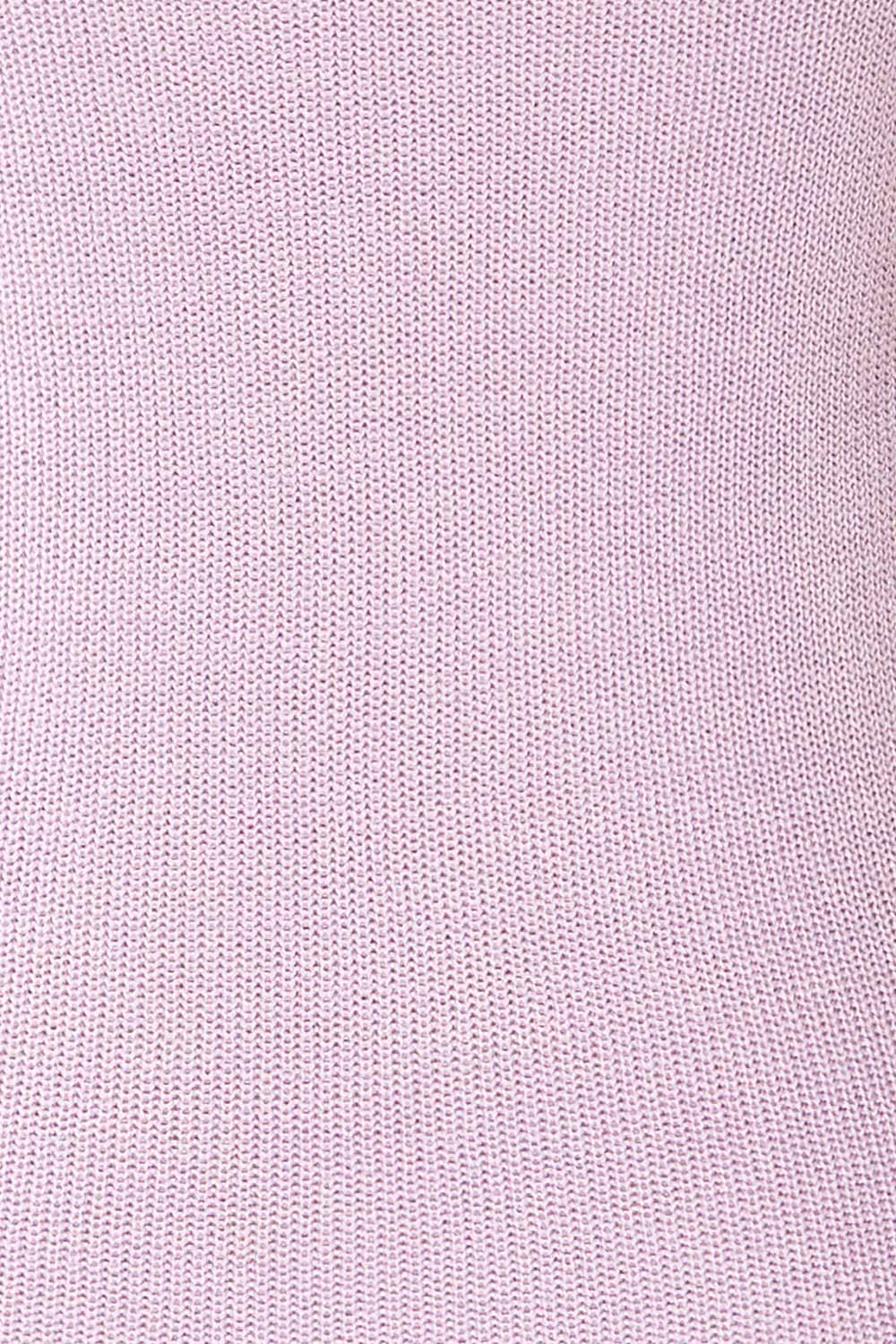 Juva Lilac V-Neck Knit Tank Top | La petite garçonne fabric 