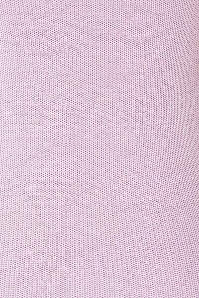 Juva Lilac V-Neck Knit Tank Top | La petite garçonne fabric