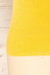 Juva Yellow V-Neck Knit Tank Top | La petite garçonne bottom