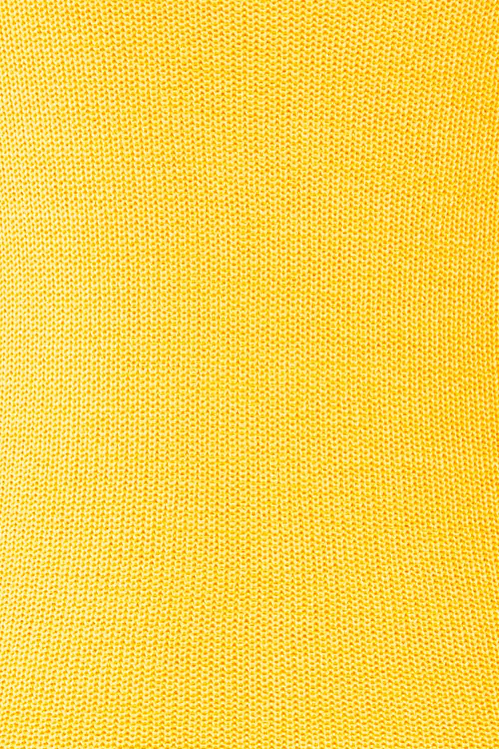 Juva Yellow V-Neck Knit Tank Top | La petite garçonne fabric 