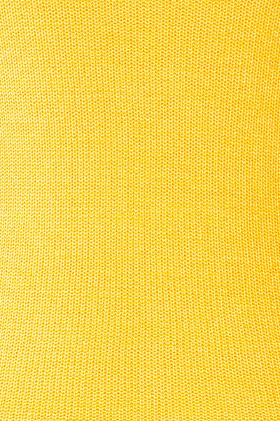 Juva Yellow V-Neck Knit Tank Top | La petite garçonne fabric