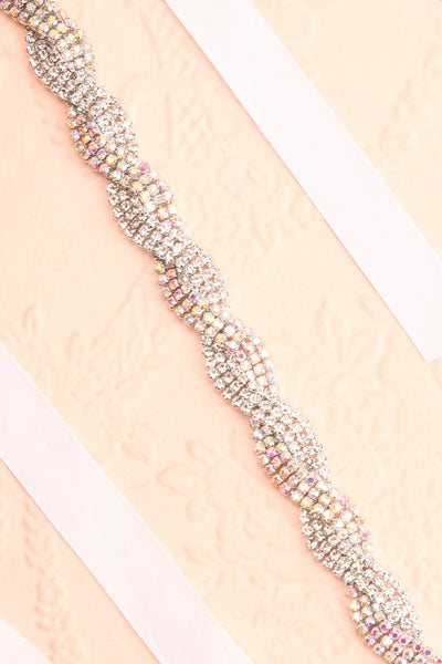 Kaanapali Silver Ribbon Belt | Cristaux | Boudoir 1861 flat close-up