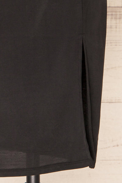 Kadence Black Knotted Midi Skirt Midi | La petite garçonne - Kadence details