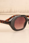 Kahului Black Tortoise Sunglasses | La petite garçonne side close-up