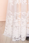 Kailania Day White Plunging Neckline Mesh Maxi Gown | Boudoir 1861 bottom