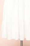 Kailian White Short Sleeve Layered Midi Dress | Boutique 1861  bottom