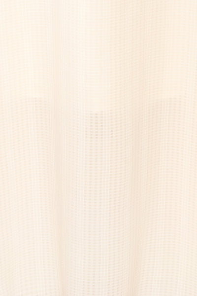 Kajal Ivory Long Sleeve Maxi Plaid Dress | Boutique 1861 fabric