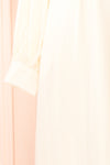 Kajal Ivory Long Sleeve Maxi Plaid Dress | Boutique 1861 sleeve