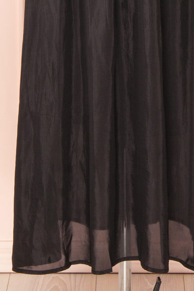 Kalinda Black Long Sleeve Midi Dress | Boutique 1861 bottom