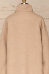Kallithea Long Beige Loose Wool-Blend Coat back view | La Petite Garçonne