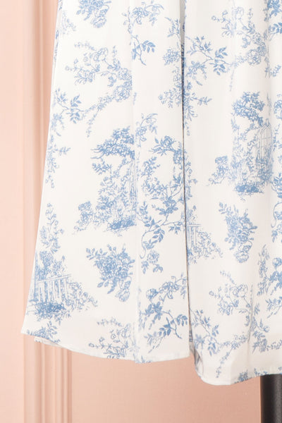 Kamek Satin Babydoll Dress w/ Vintage Floral Pattern | Boutique 1861  bottom