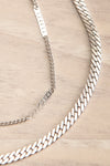Kamoti Silver Layered Choker Necklace | La petite garçonne flat close-up