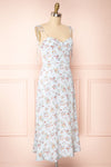 Kany Floral Midi Dress With Tied Straps | Boutique 1861 side view