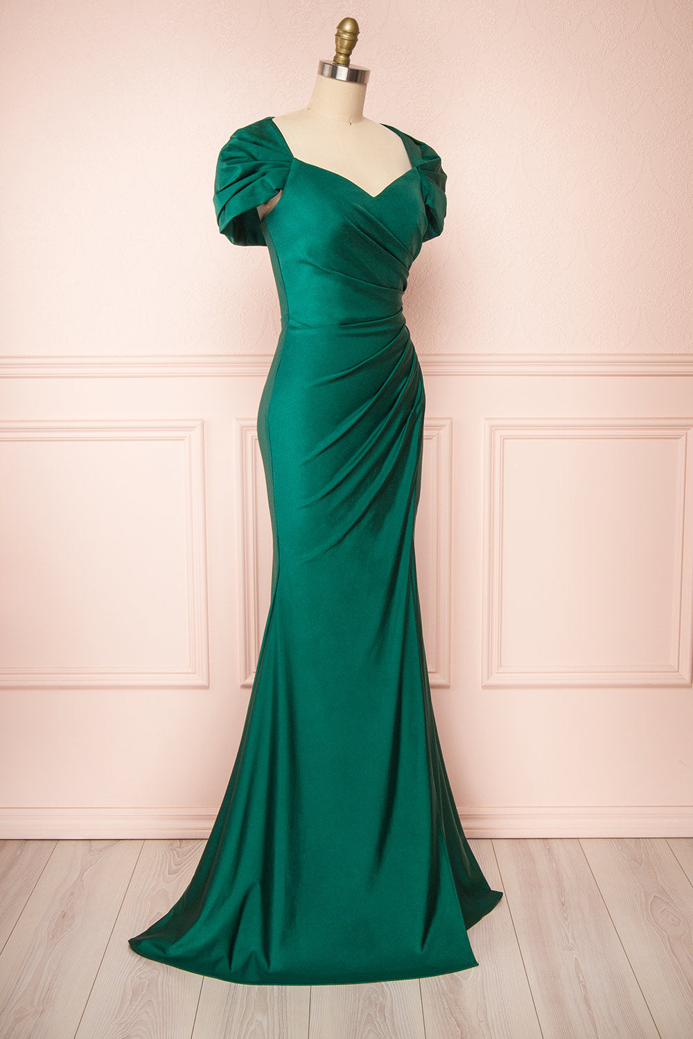 Karelle Green Mermaid Maxi Dress w/ Bolero | Boudoir 1861 side view