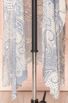 Karenne Blue & White Paisley Patterned Open Kimono | Boutique 1861  bottom