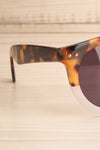 Karilia Clear & Brown Wayfarer Sunglasses side close-up | La Petite Garçonne