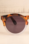 Karilia Clear & Brown Wayfarer Sunglasses close-up | La Petite Garçonne
