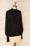 Karsava Black Puffy Sleeve Turtleneck Sweater | La petite garçonne side view