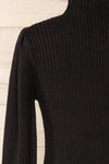 Karsava Black Puffy Sleeve Turtleneck Sweater | La petite garçonne back close-up