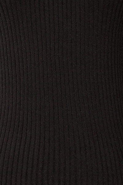 Karsava Black Puffy Sleeve Turtleneck Sweater | La petite garçonne fabric