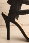 Katana Black Braided Strappy Sandal High Heels | La Petite Garçonne