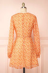 Kathleen Short Floral Dress w/ Long Sleeves | Boutique 1861 back view