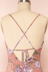Katiana Backless Floral Maxi Dress w/ Side Slit | Boutique 1861 - back close up