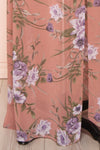 Katiana Backless Floral Maxi Dress w/ Side Slit | Boutique 1861 - details