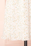 Katoma White Puffy Sleeve Short Floral Dress | Boutique 1861 skirt