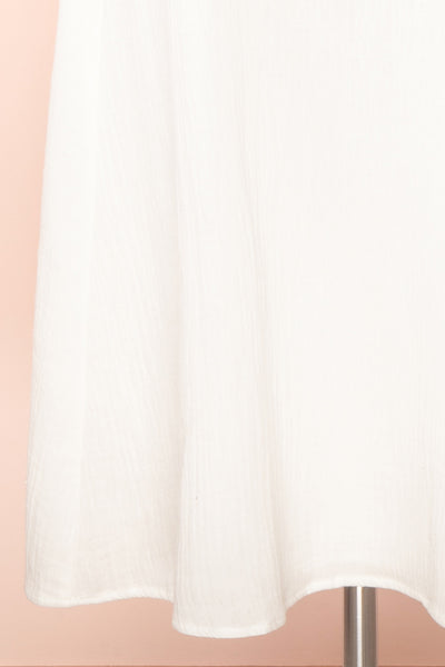 Kavaja White Off the Shoulder Midi Dress | Boutique 1861 bottom
