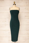 Kavala Emerald Fitted Midi Dress | La petite garçonne front view