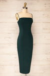 Kavala Emerald Fitted Midi Dress | La petite garçonneside view