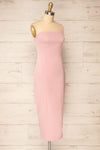 Kavala Pink Fitted Midi Dress | La petite garçonne side view