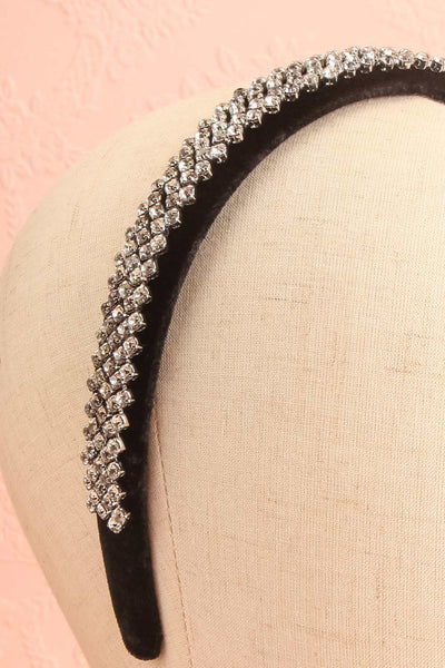 Kawen Black Velvet Headband | Boutique 1861 close-up