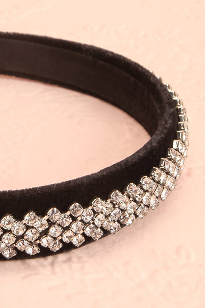 Kawen Black Velvet Headband | Boutique 1861 flat close-up