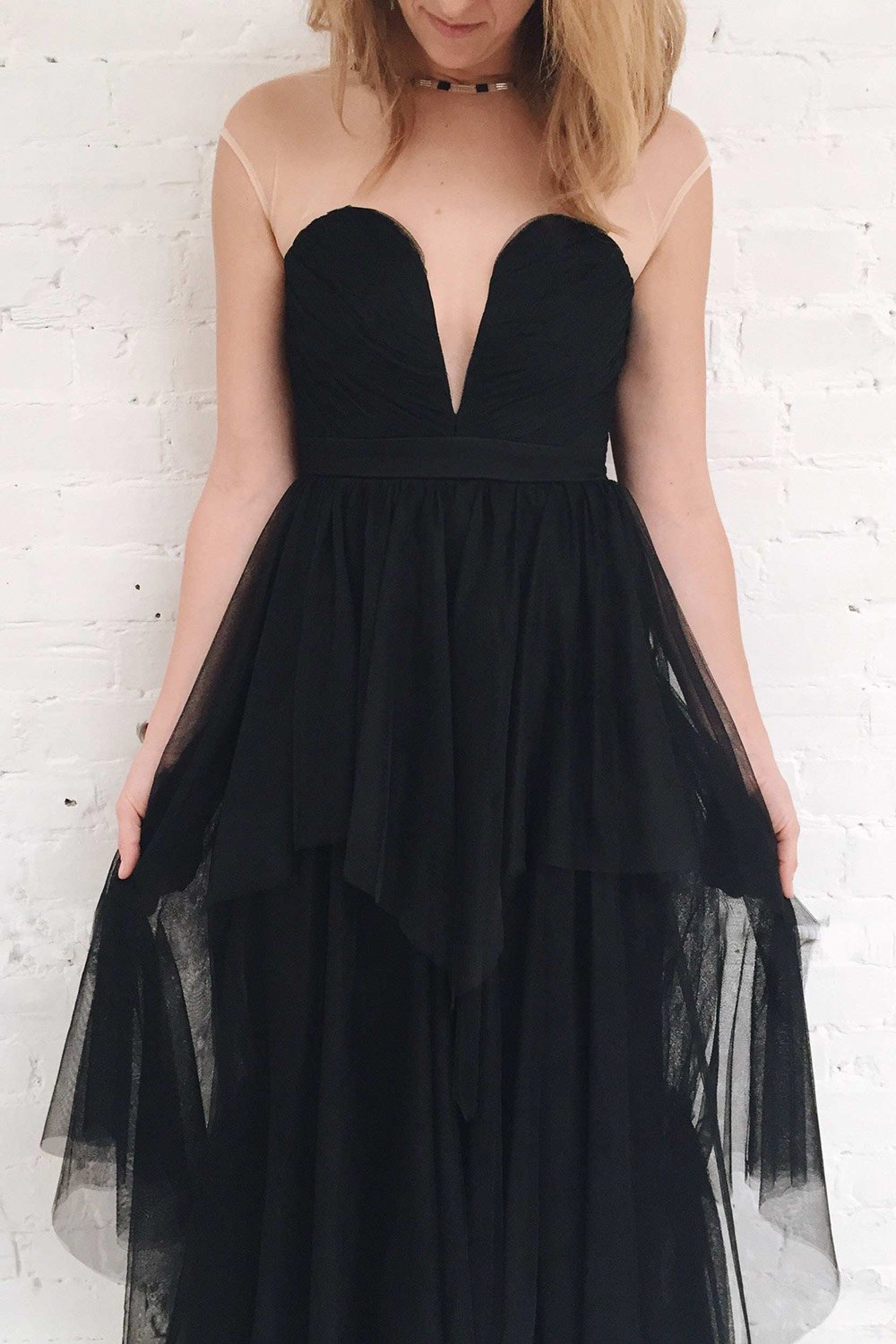 Kaylee Black Layered Tulle Bridesmaid Gown | Boudoir 1861