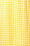 Keely | Yellow Gingham Midi Dress front view | boutique 1861 fabric