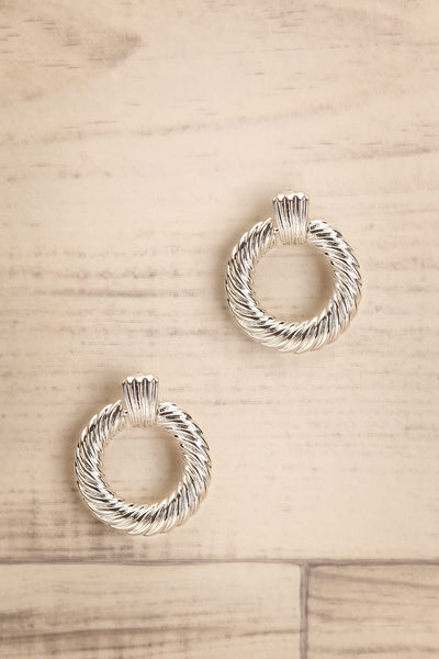 Keiss Argent Silver Twisted Hoop Earrings | La Petite Garçonne