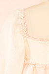 Kemlie Short Multicolor Layered Dress w/ Ruffles | Boutique 1861  back close-up