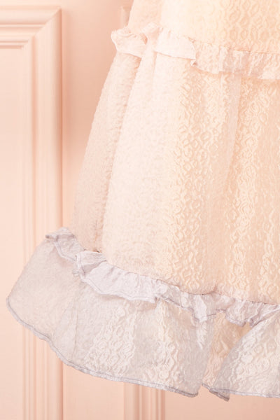 Kemlie Short Multicolor Layered Dress w/ Ruffles | Boutique 1861 bottom close-up