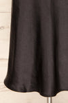 Kenaka Black Satin Midi Halter Dress | La petite garçonne bottom