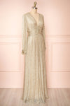 Kennedy Shimmery Patterned Maxi Dress | Boutique 1861 side view