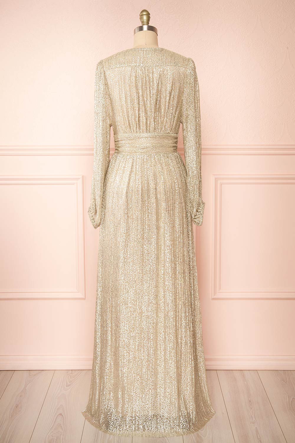 Kennedy Shimmery Patterned Maxi Dress | Boutique 1861 back view 