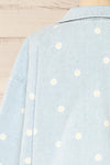 Kenzi Short Sleeve Daisy Denim Jacket | La petite garçonne back close-up