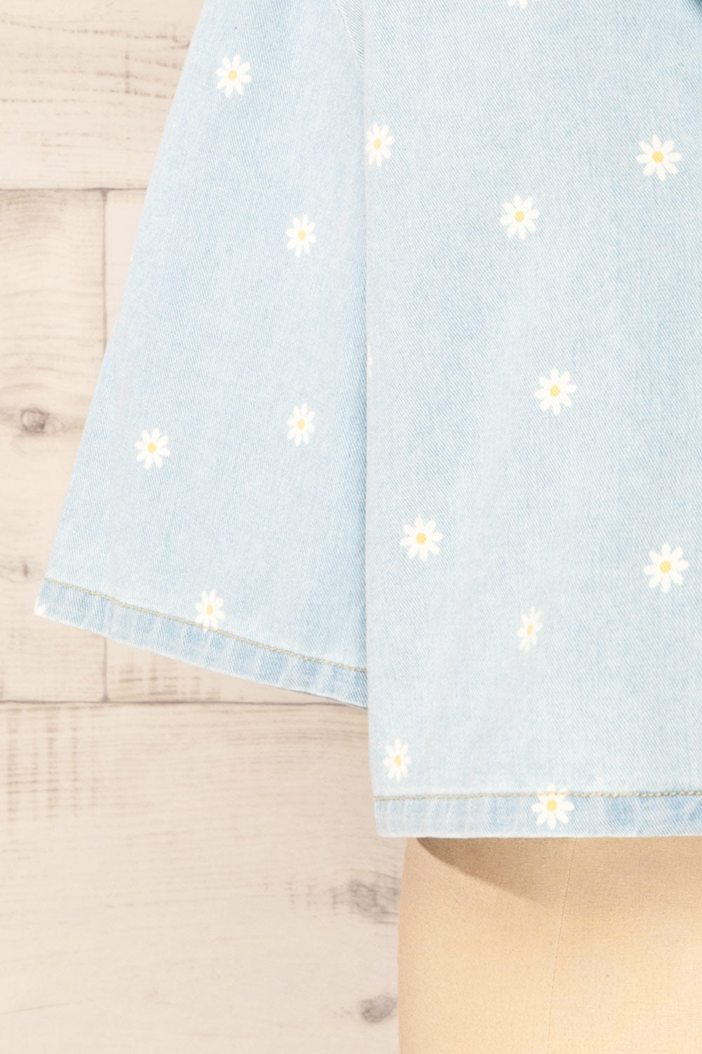 Kenzi Short Sleeve Daisy Denim Jacket | La petite garçonne sleeve