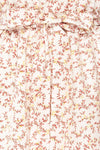 Kerava White Floral Romper w/ Fabric Belt | La petite garçonne fabric